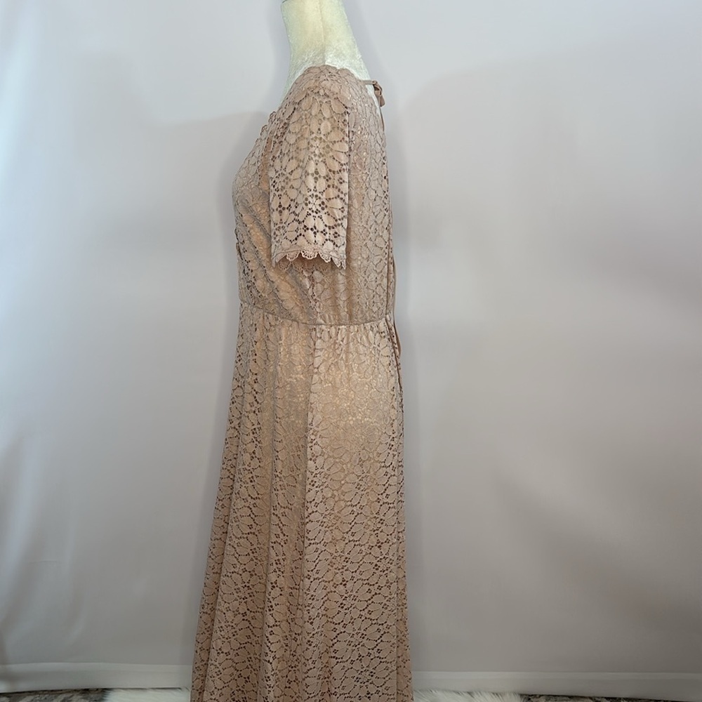 Baltic Born Blush Lace Wrap Wedding Dress - Picture 4 of 10